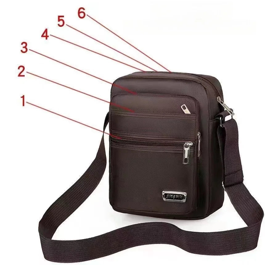 Waterproof Nylon Cross-body Bag for Men – Casual Travel Satche