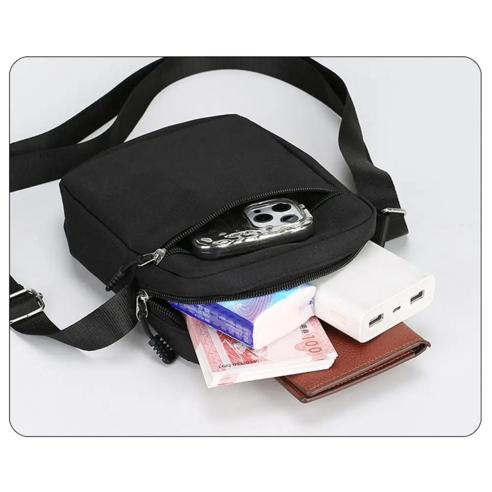 Mini Black Shoulder Bag & Waist Pack for Men