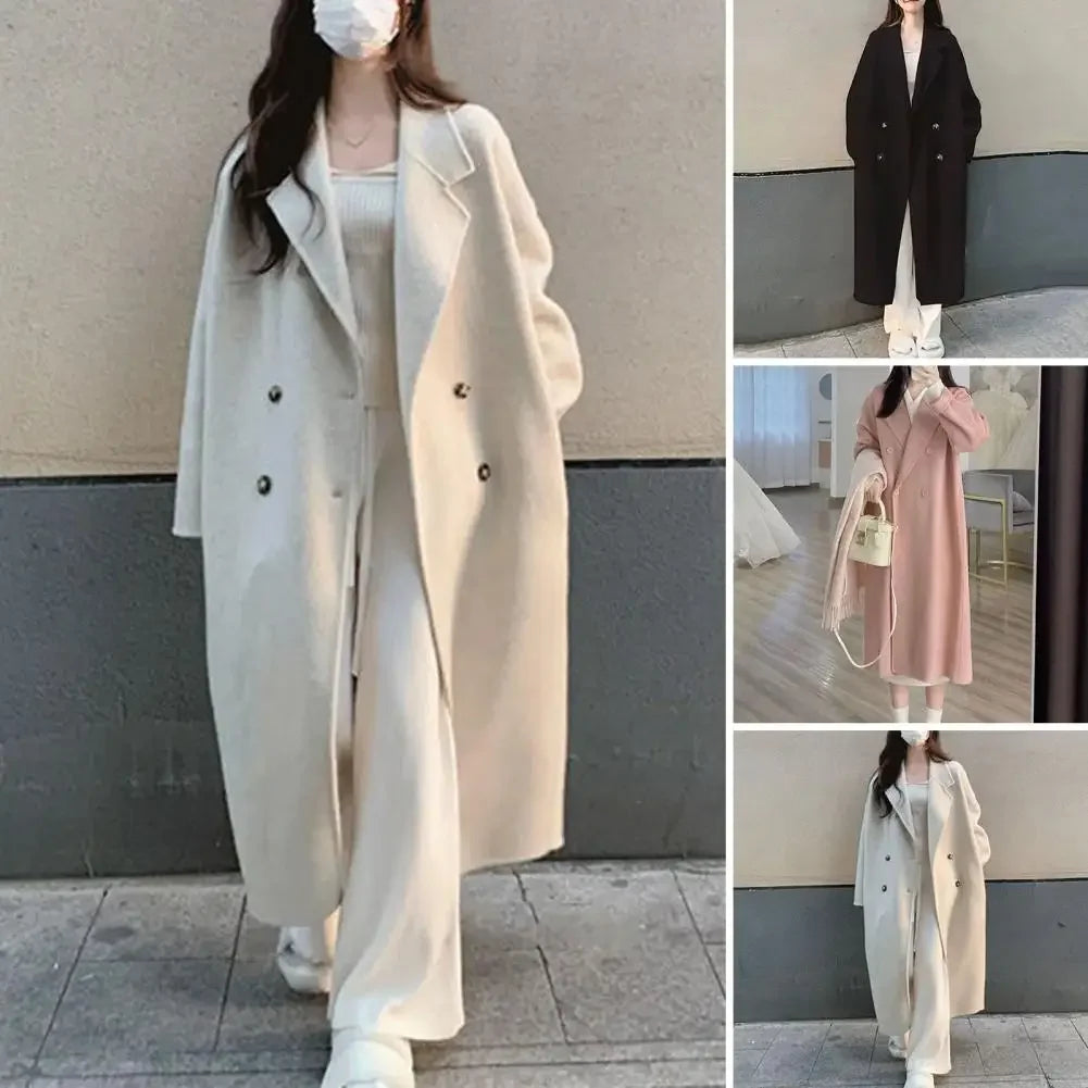 Womens Double-Breasted Trench Coat