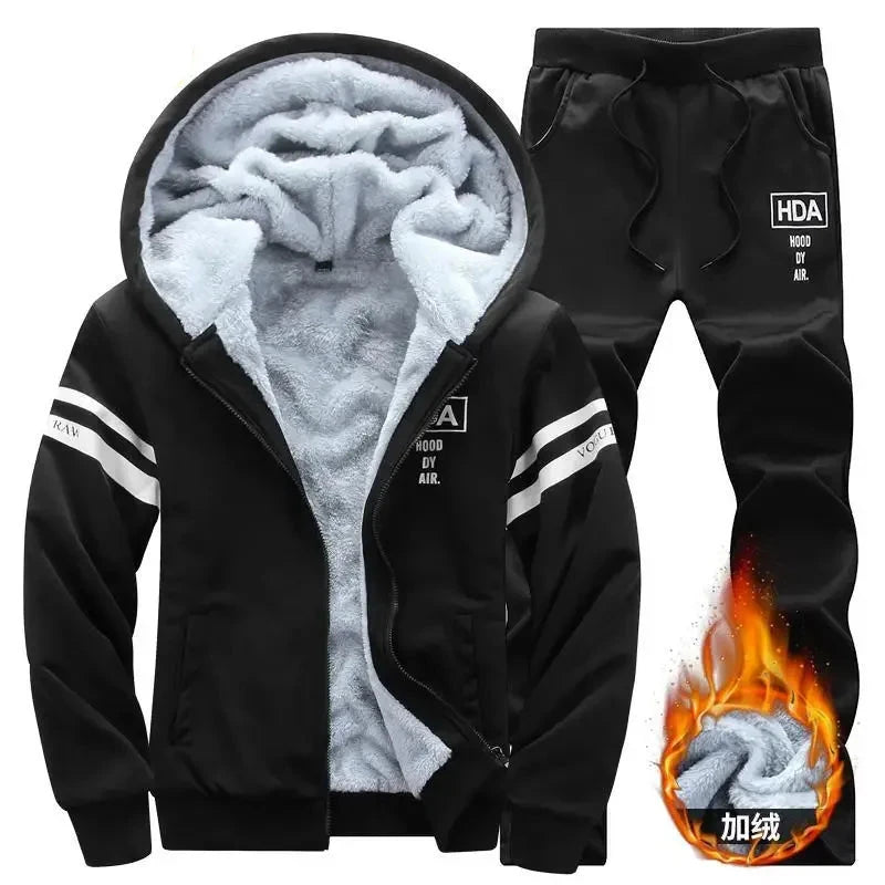 Tracksuit Set Mens - Fleece Thick Warm 2024