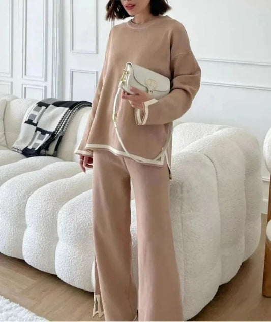 Womens Casual 2-Piece Knitted Set 2025