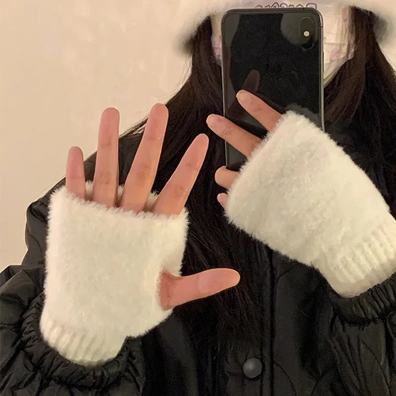 Luxury Fleece Finger Less Gloves