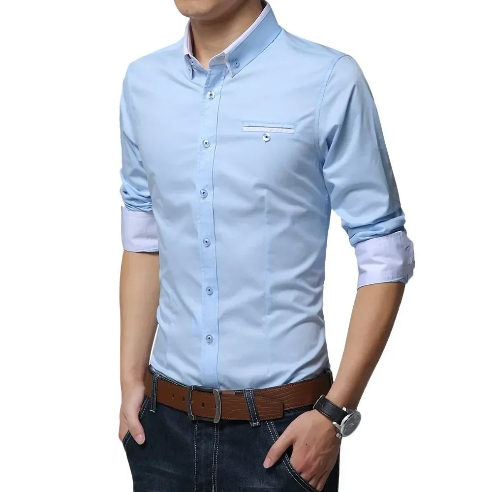 Newest Cotton Mens Smart Shirt 2024