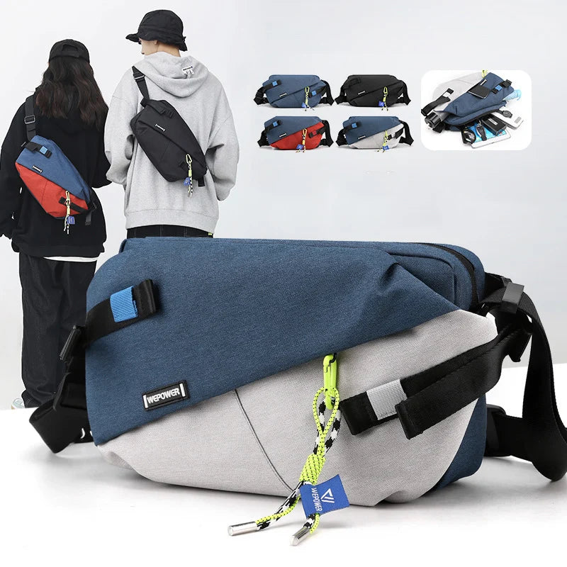 Nylon Panel Waist Pack - Chest & Belt Bag for Travel