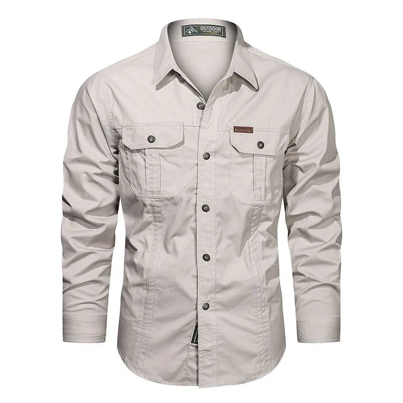 New Mens Casual Cotton Shirt  Long Sleeve