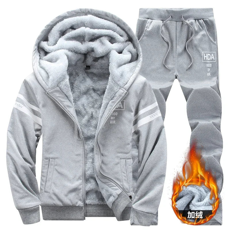 Tracksuit Set Mens - Fleece Thick Warm 2024