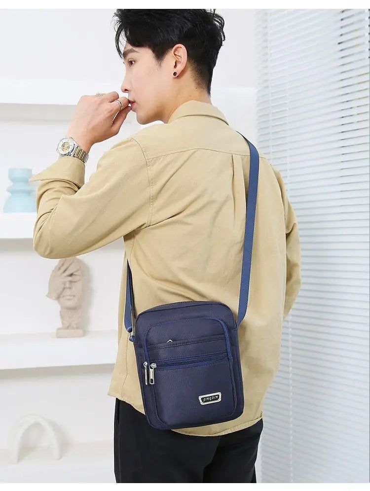 Waterproof Nylon Cross-body Bag for Men – Casual Travel Satche