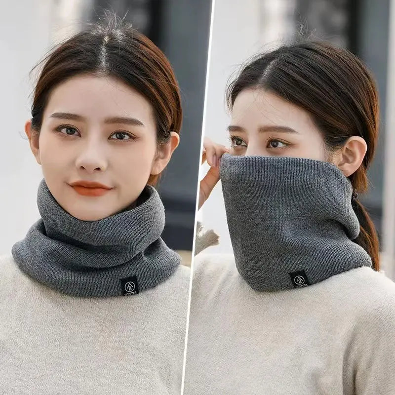 Womens Knitted Cashmere-Like Winter Snood Scarf