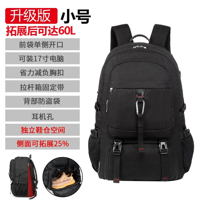 Large Waterproof Travel Backpack with Shoe Compartment - 50L/80L