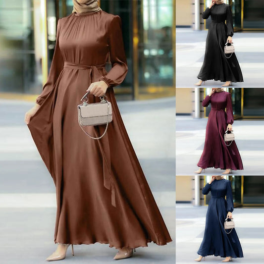 Chic Satin Maxi Dress 2025