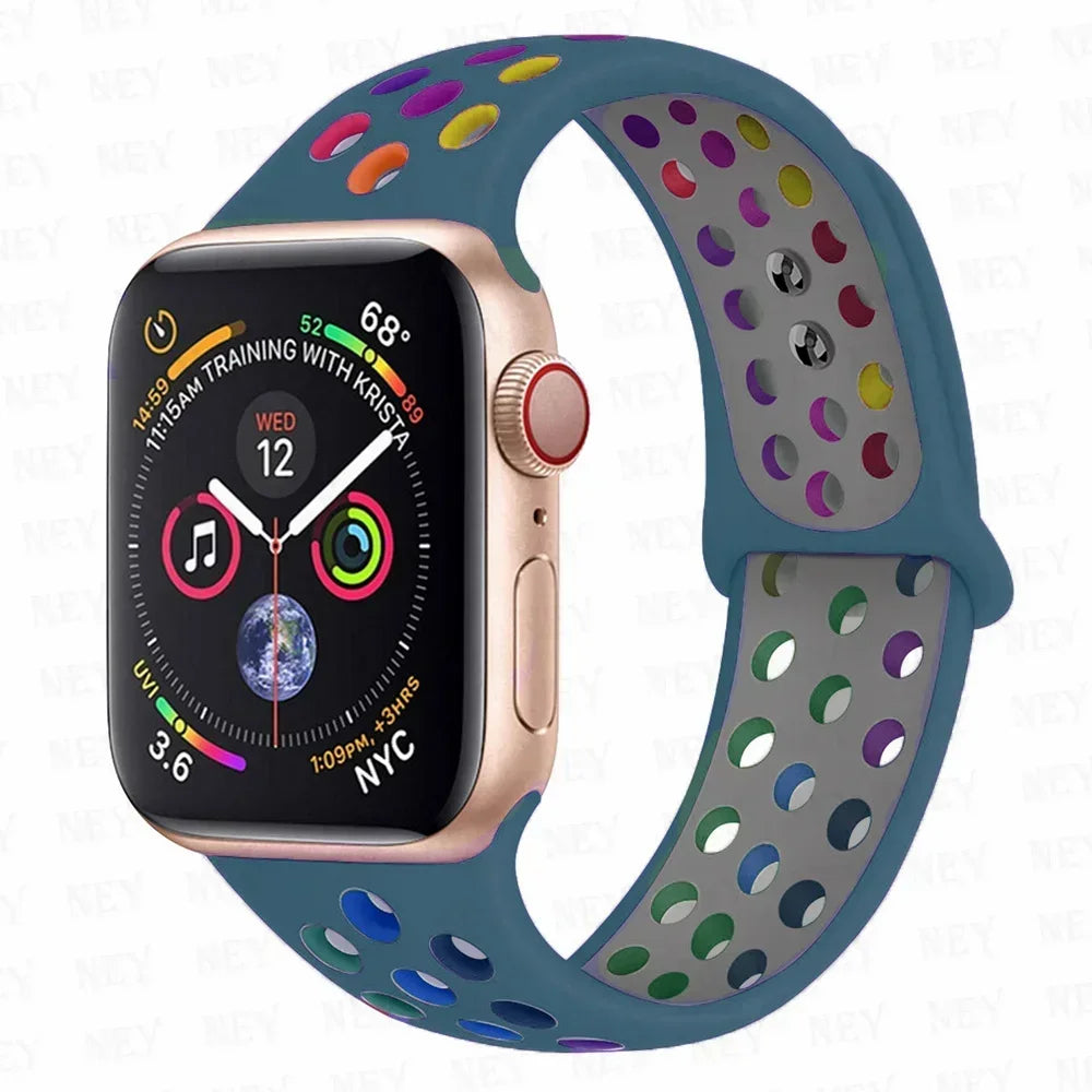 Silicone Sport Straps for Apple Watches