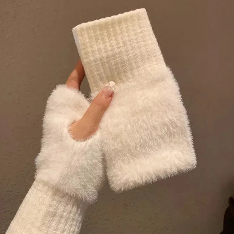 Luxury Fleece Finger Less Gloves