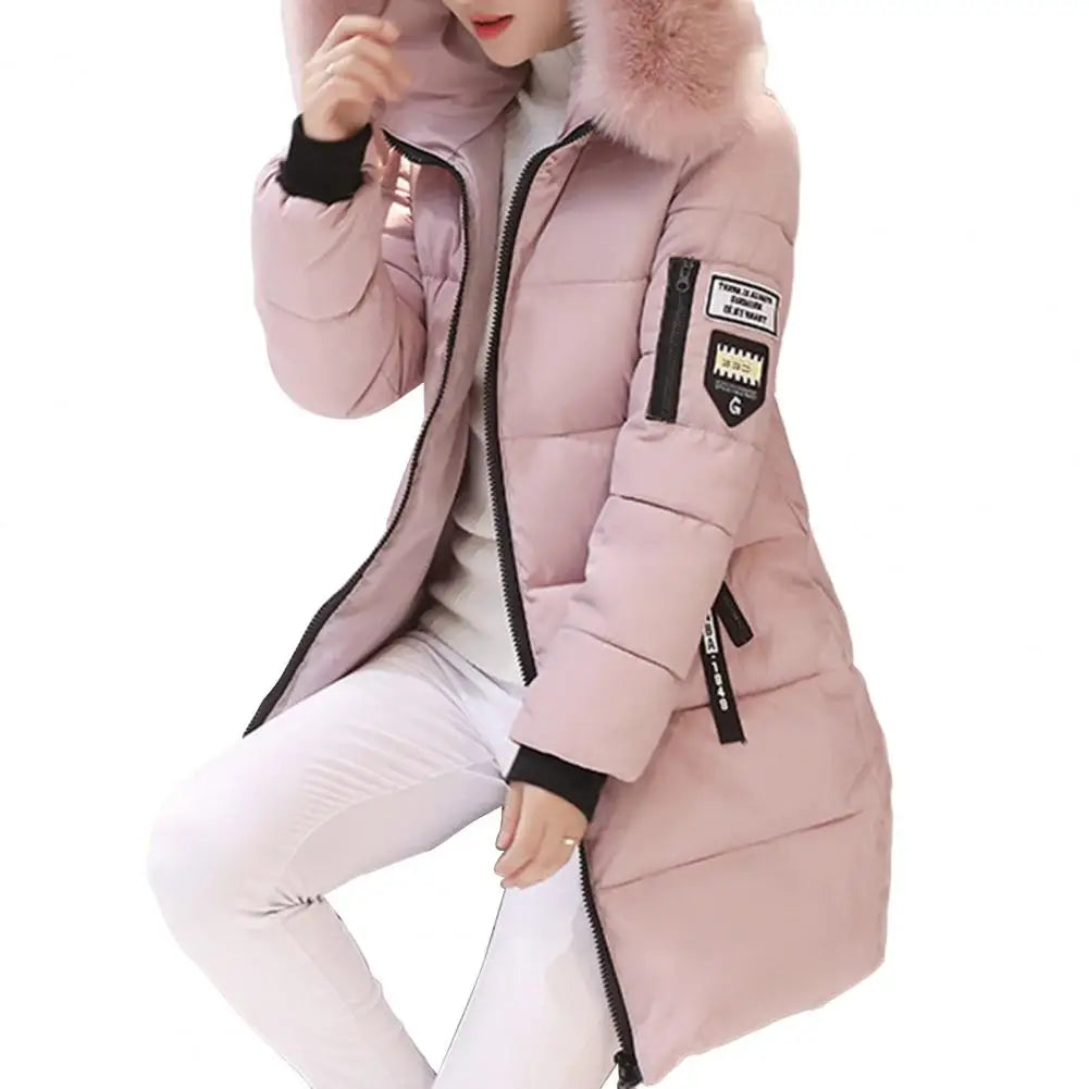 Winter Coat Fur Collar, Thick Cotton Parka Jacket