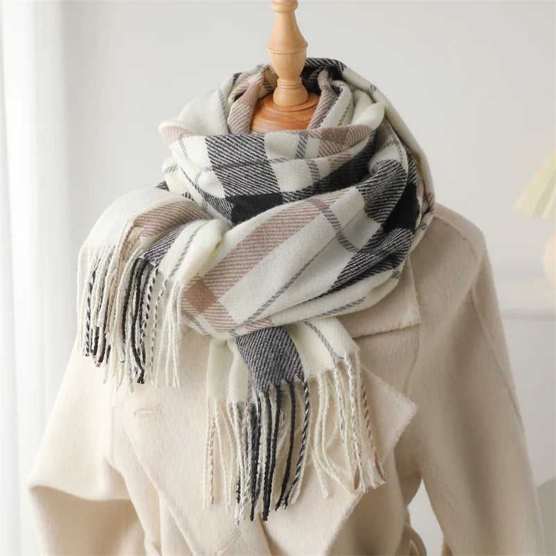 Plaid Cashmere Scarf