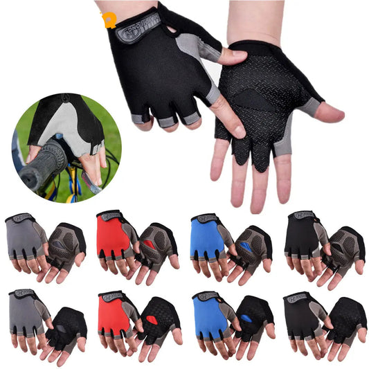 Anti-Slip Shock Absorbing Half Finger Gloves