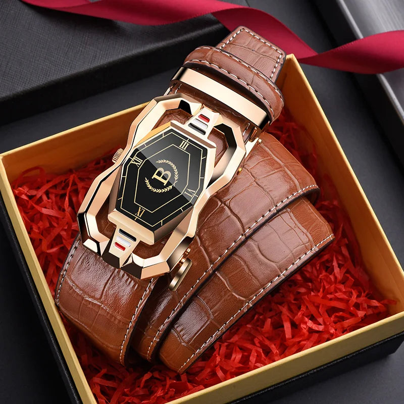 HCDW Men's Luxury Genuine Leather Belts