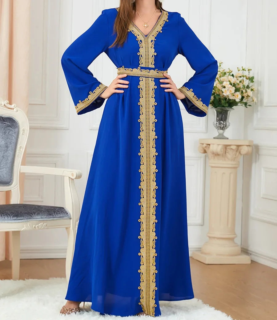 Modest Embroidered Luxury Dress