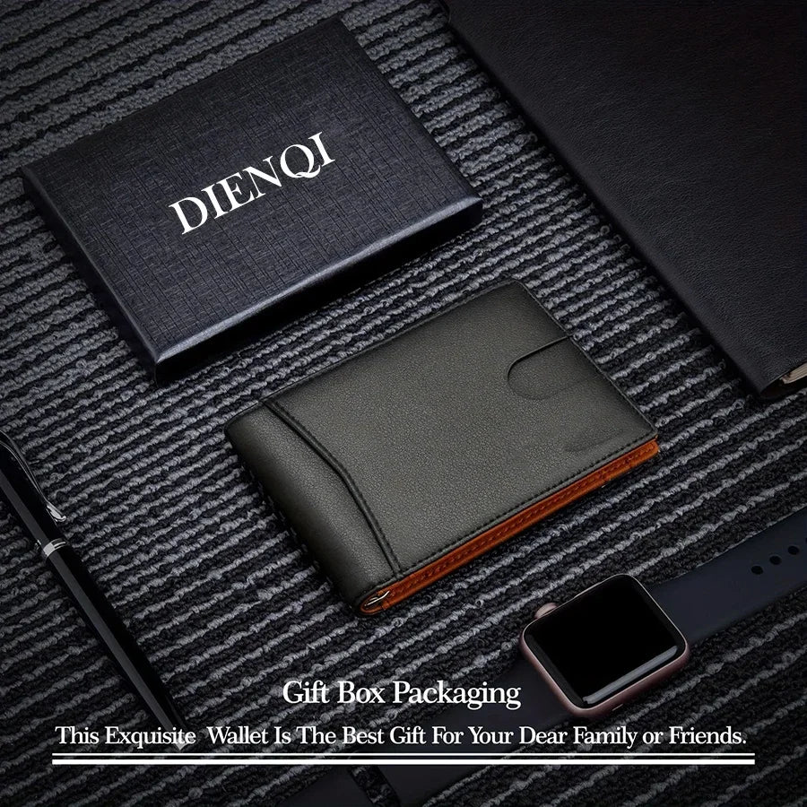 Synthetic Leather Slim Bi-Fold Credit Card Holder