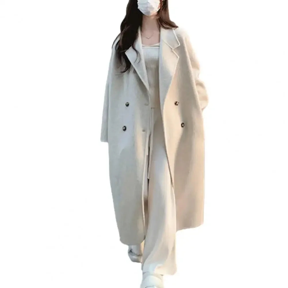 Womens Double-Breasted Trench Coat