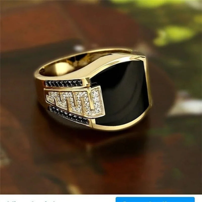 Classic Mens Gold Punk Ring