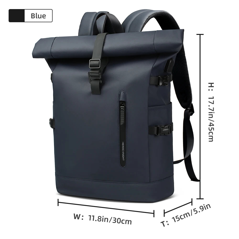 Expandable Waterproof Travel Backpack - 15.6" Laptop, USB Port