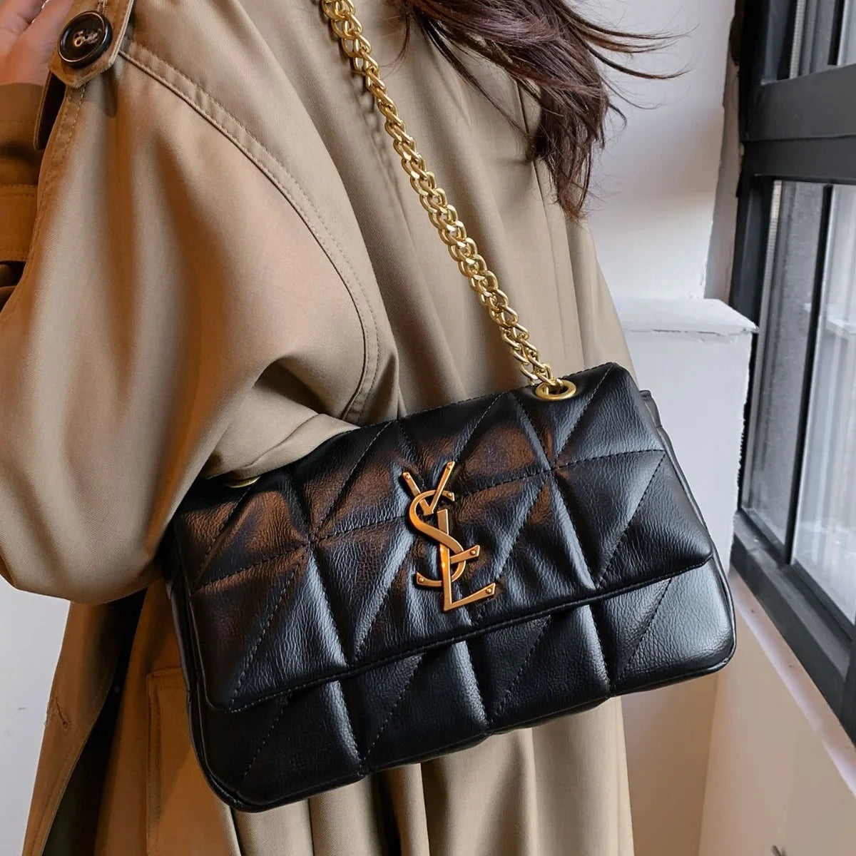 YSL Luxury Womens Chain Shoulder Bag