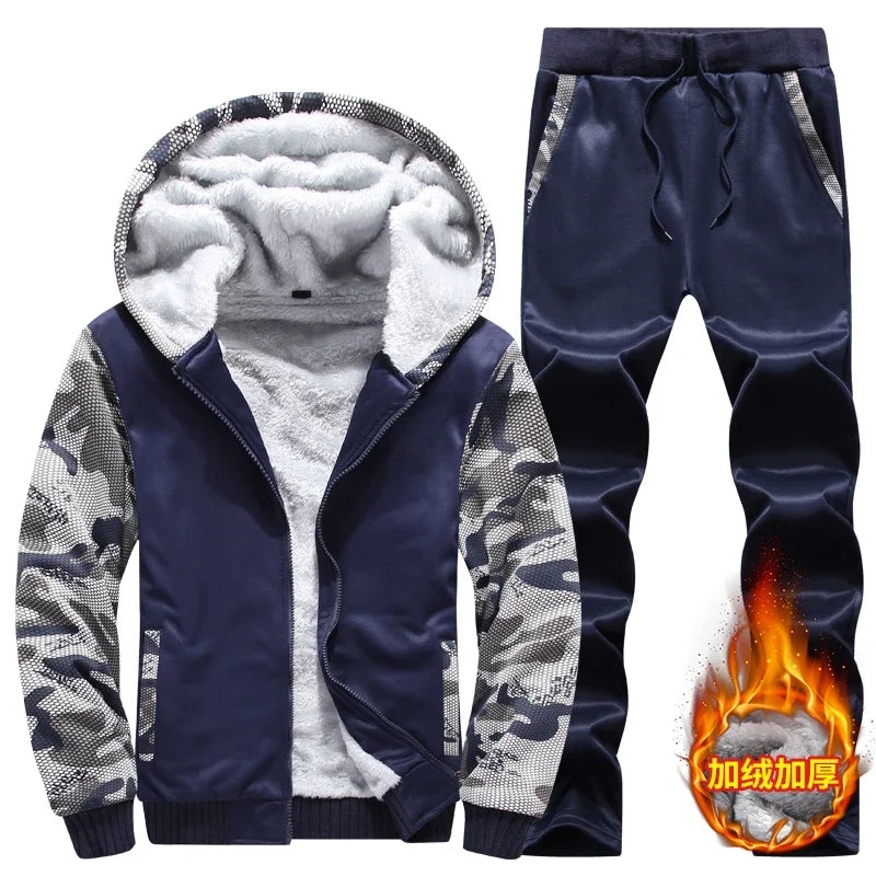 Tracksuit Set Mens - Fleece Thick Warm 2024