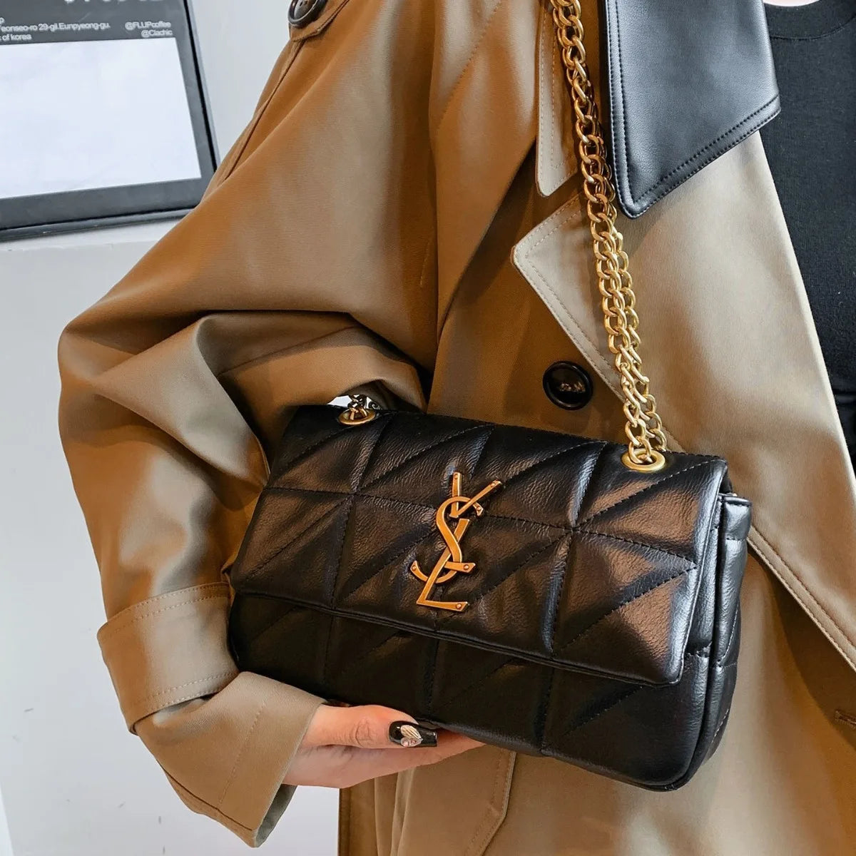 YSL Luxury Womens Chain Shoulder Bag