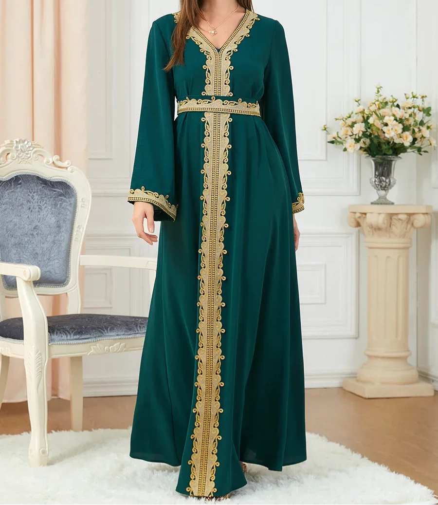 Modest Embroidered Luxury Dress