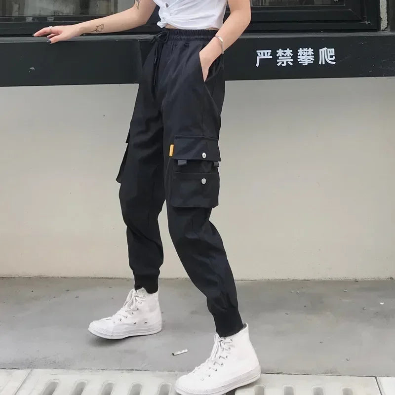 Womens High Waist Cargo Pants – Baggy Street Wear Style