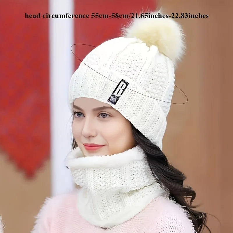 2 Piece Winter Knit Hat & Scarf Set