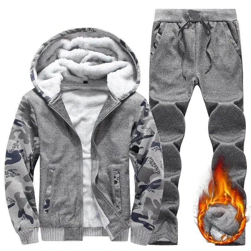 Tracksuit Set Mens - Fleece Thick Warm 2024