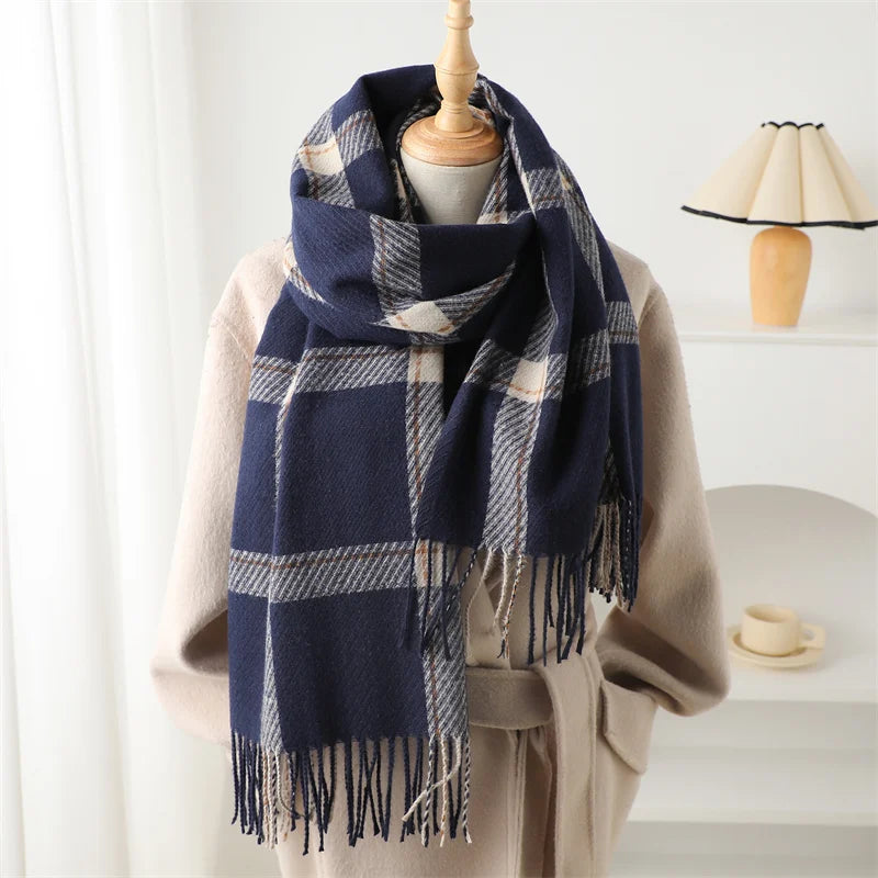 Plaid Cashmere Scarf