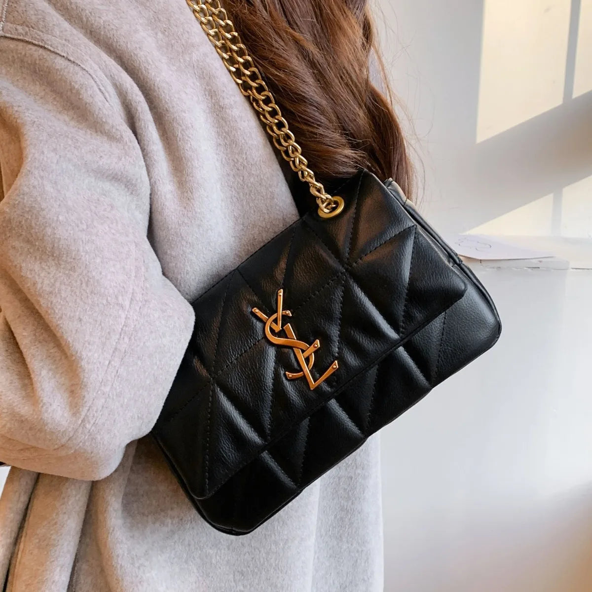 YSL Luxury Womens Chain Shoulder Bag