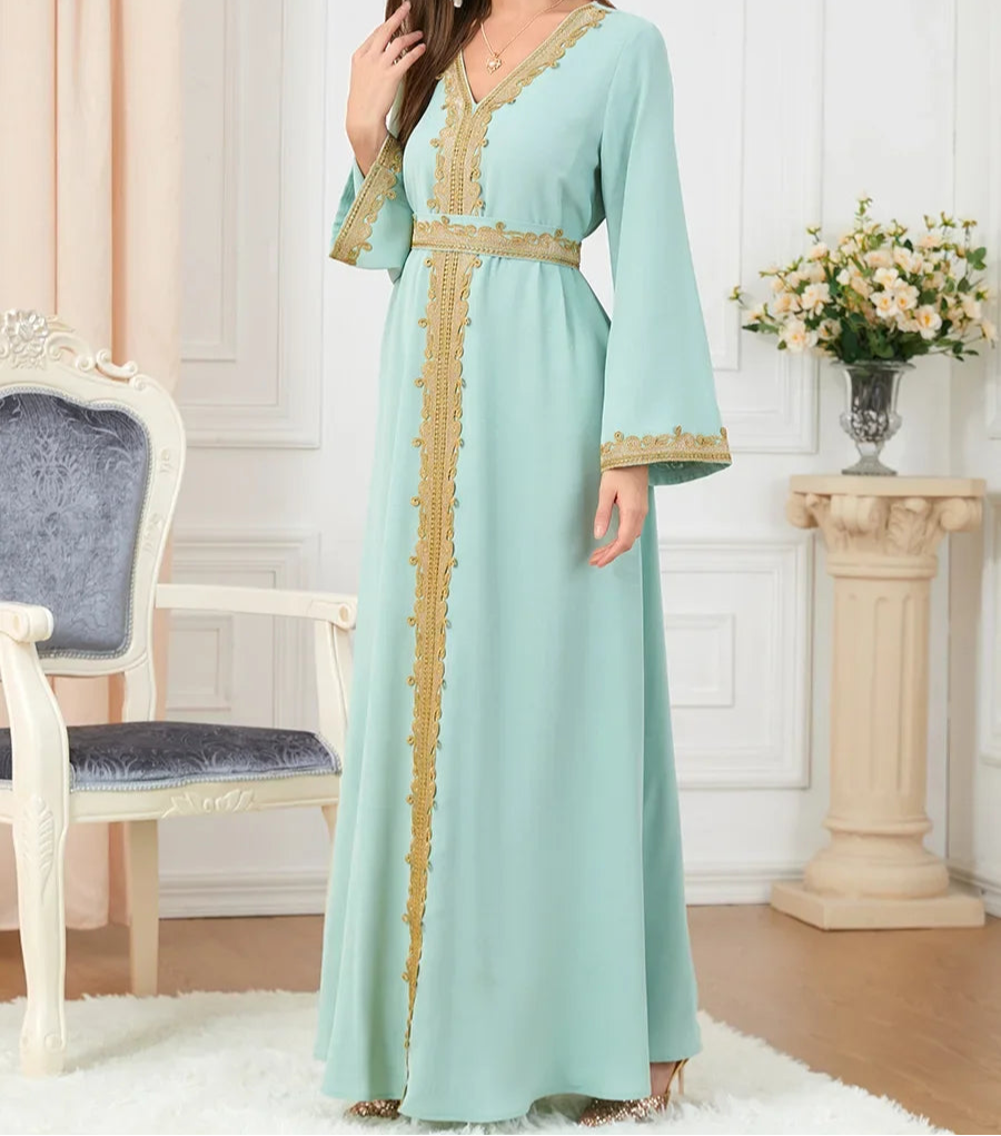 Modest Embroidered Luxury Dress