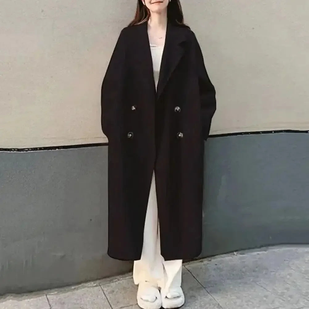 Womens Double-Breasted Trench Coat