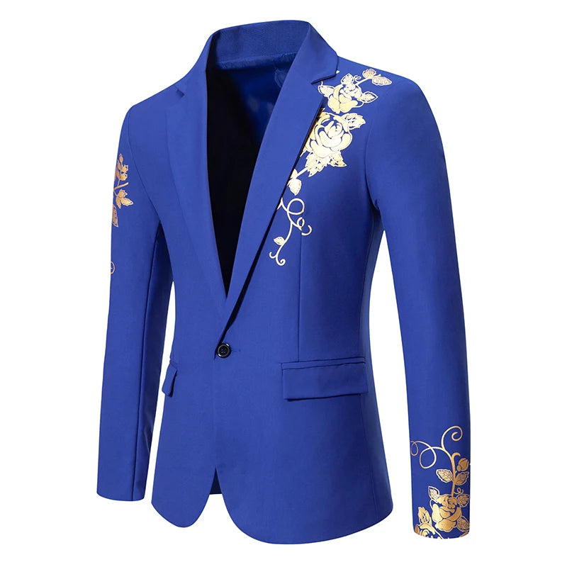 New Paisley Print Mens Slim Fit Blazers 2025