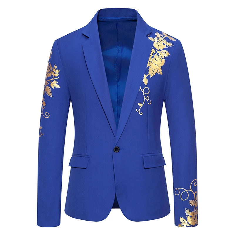 New Paisley Print Mens Slim Fit Blazers 2025