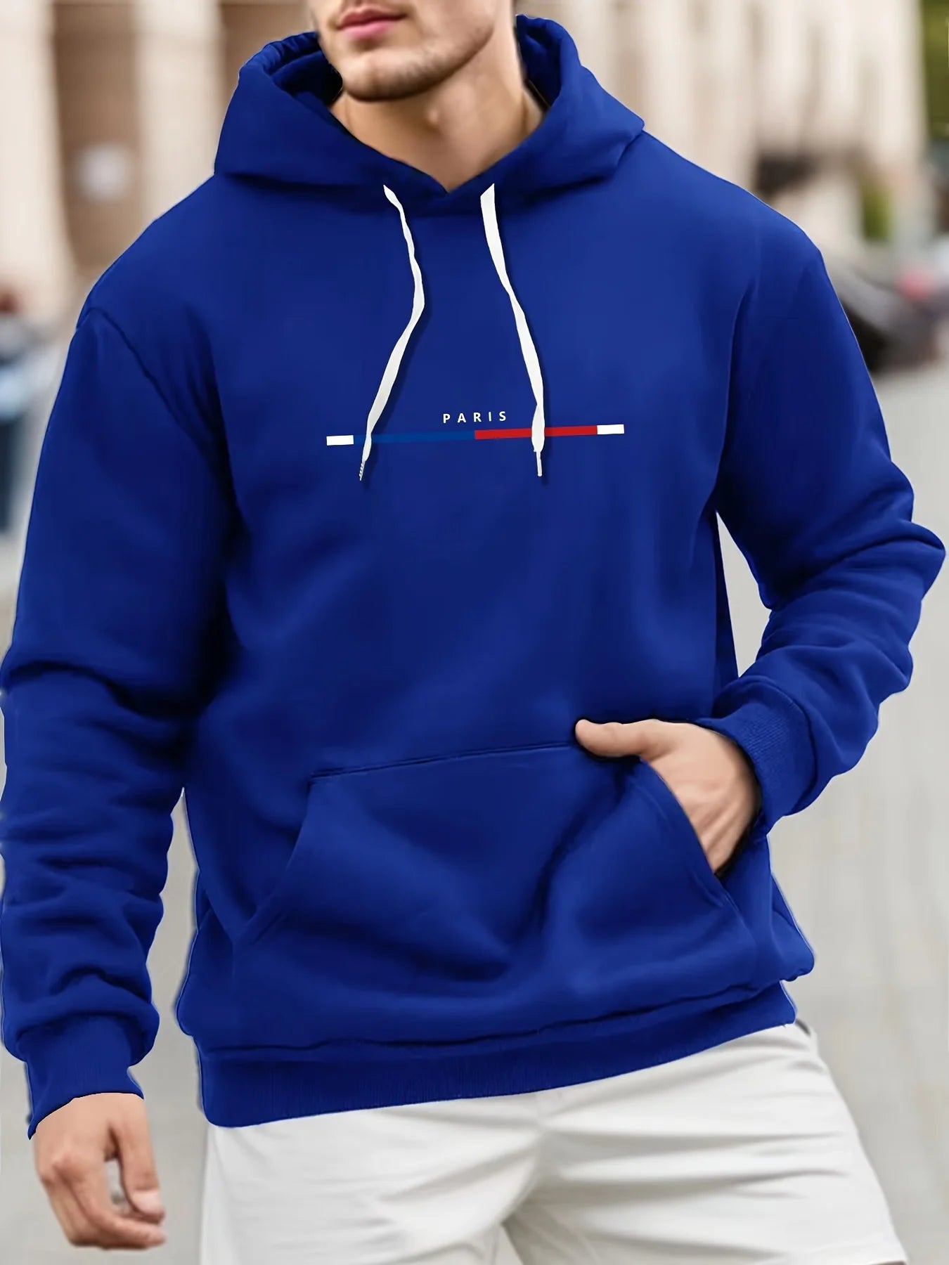 Blue Paris Hoodies For Men