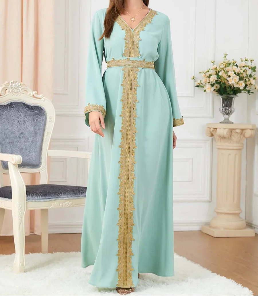 Modest Embroidered Luxury Dress