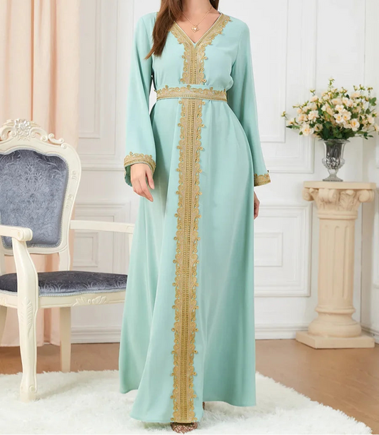 Modest Embroidered Luxury Dress