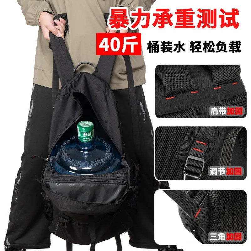 Large Waterproof Travel Backpack with Shoe Compartment - 50L/80L