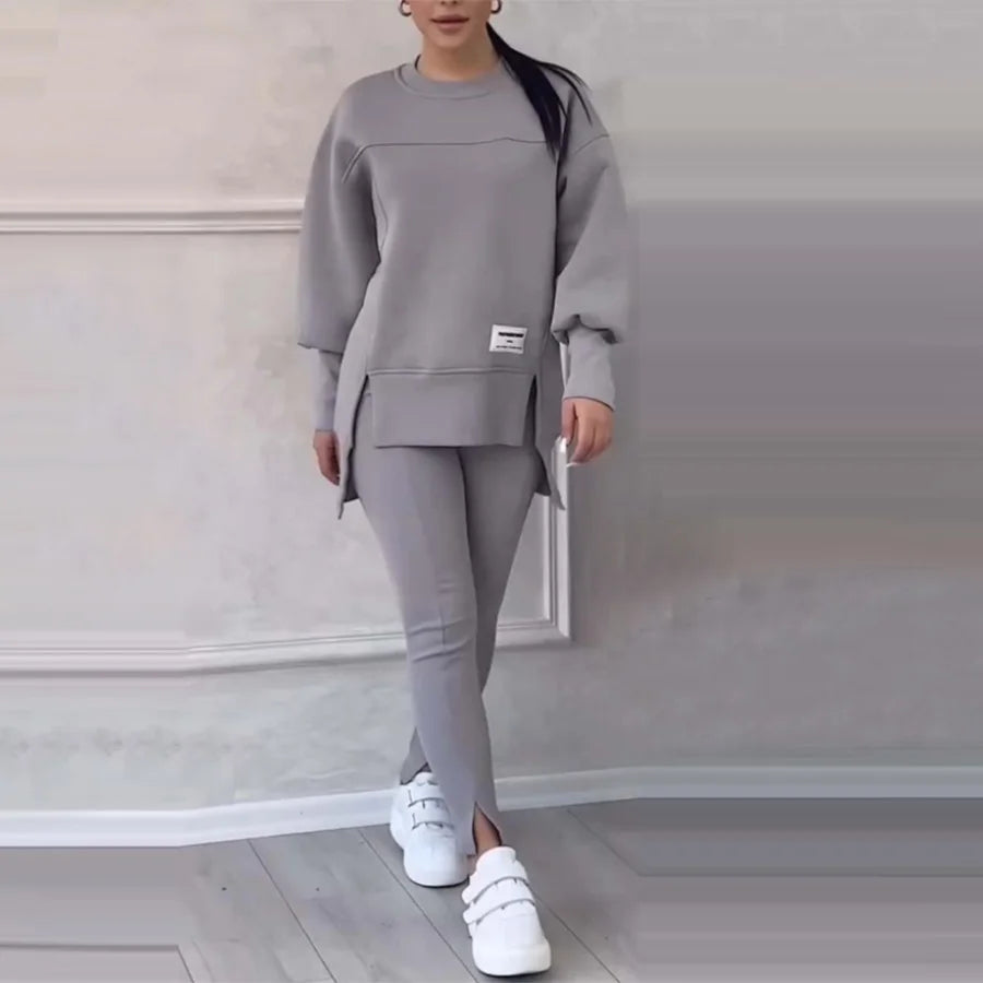 New Casual Sweatshirt & Pants Set