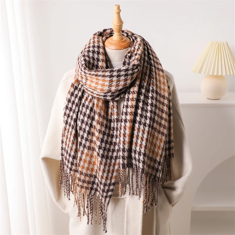 Plaid Cashmere Scarf