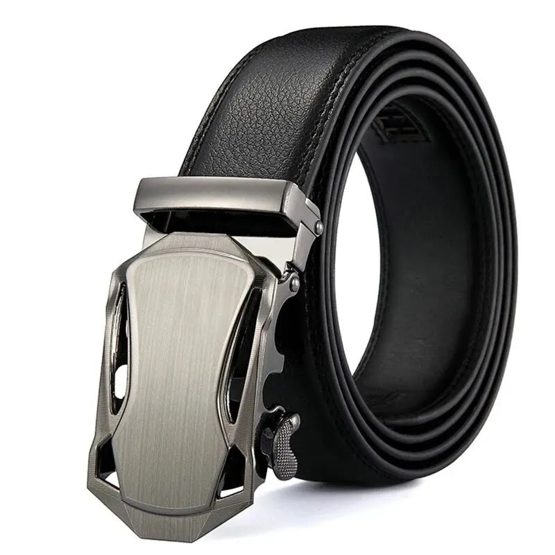 Luxury Belt With Metal Buckle, High-Quality PU Leather