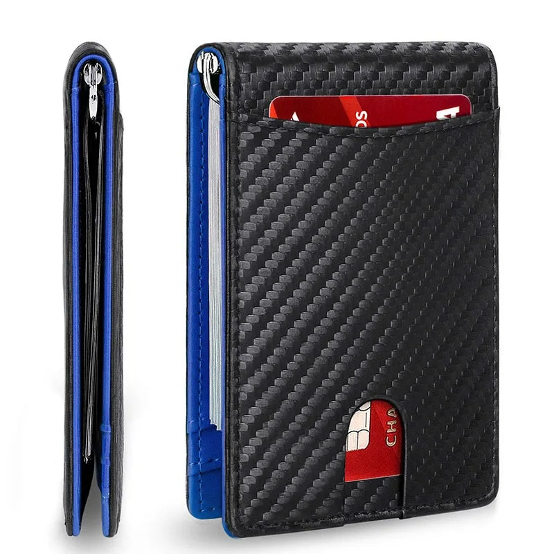 Synthetic Leather Slim Bi-Fold Credit Card Holder