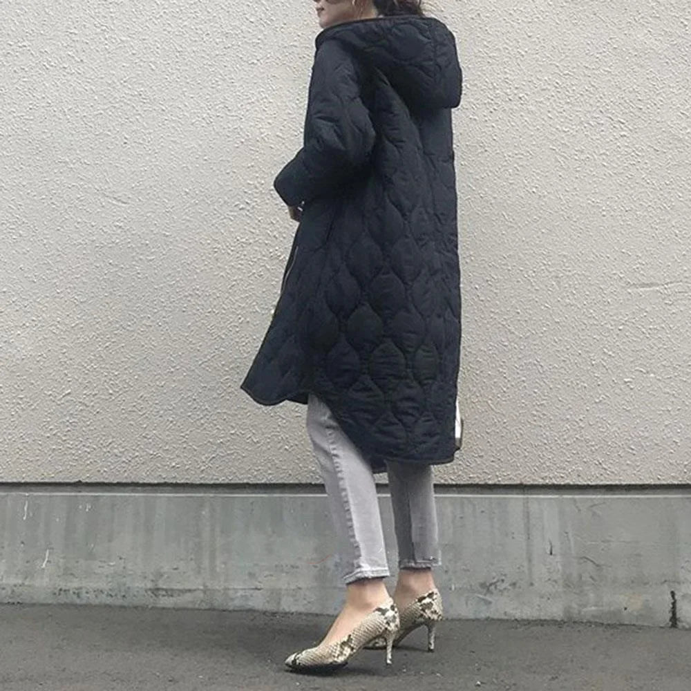 Womens Long Hooded Oversized Coat