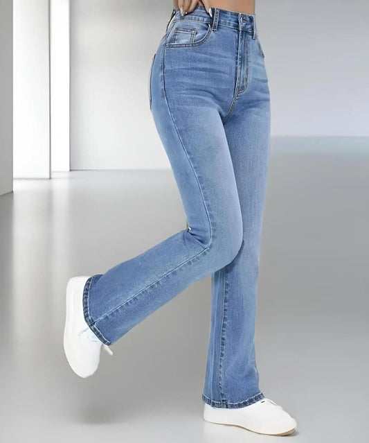 Womens Slimming High-Waist Denim Jeans