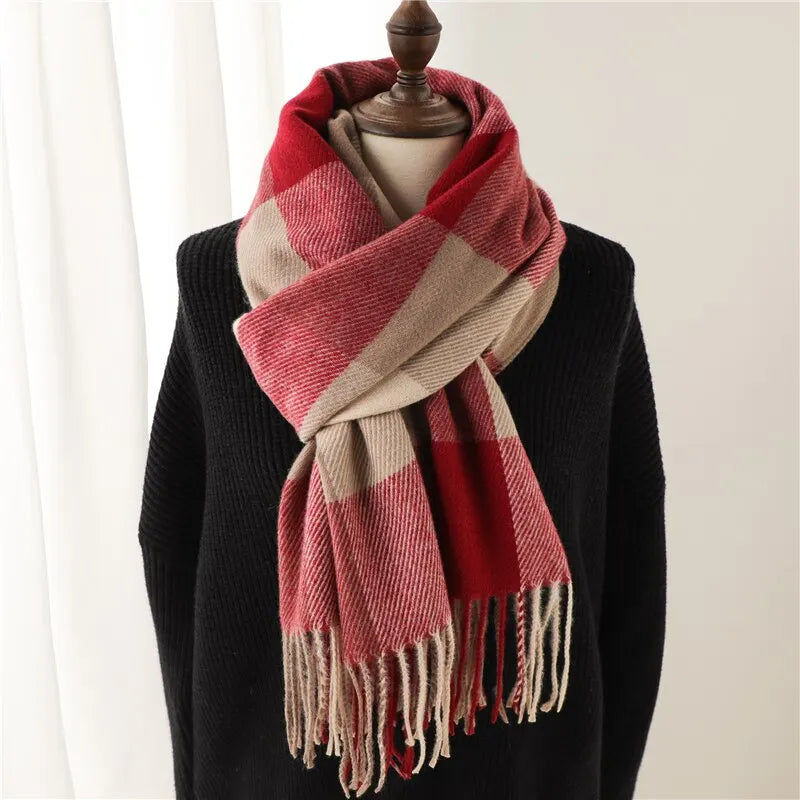 Plaid Cashmere Scarf