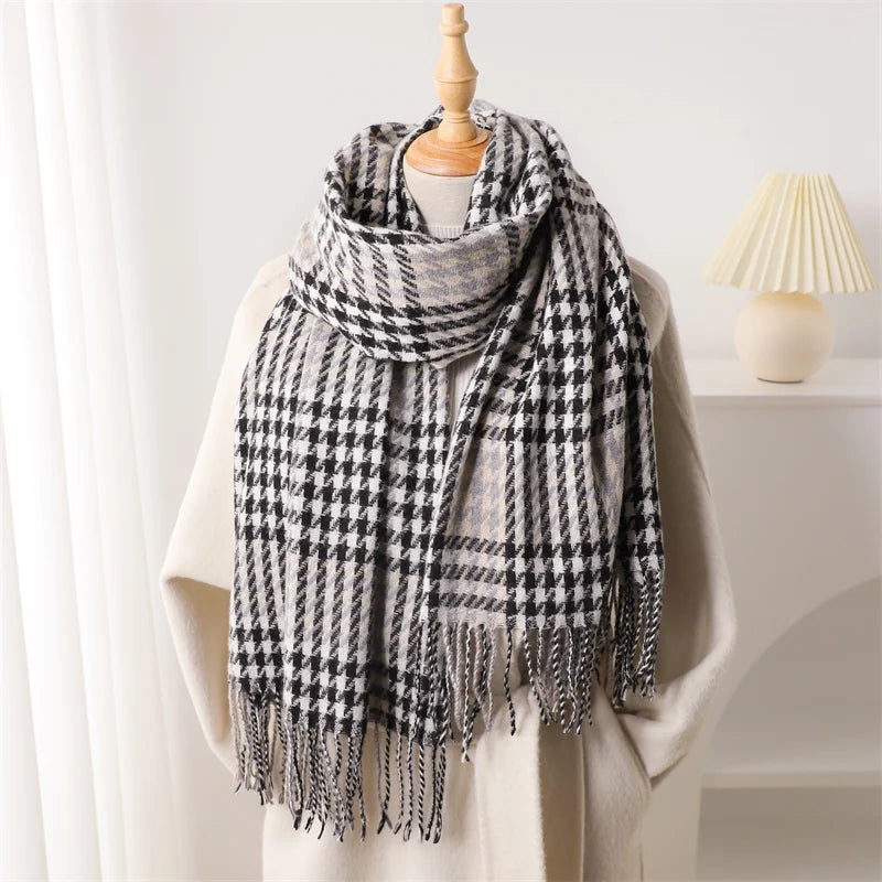 Plaid Cashmere Scarf